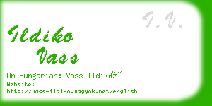 ildiko vass business card